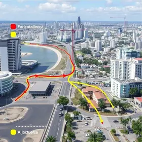obras no Centro de Fortaleza